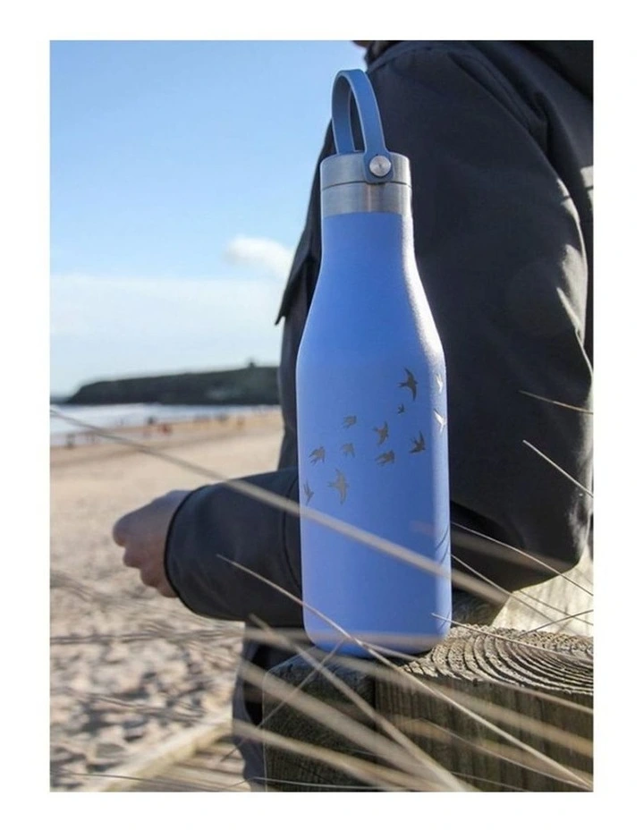 Buy π Ohelo Blue Bottle With Etched Swallow β 4 Buy π Ohelo Blue Bottle With Etched Swallow β - Image 2