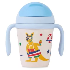 New 💯 Penny Scallan Kanga Crew Bamboo Sippy Cup In Blue 👍