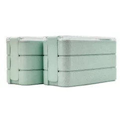 Deals 🥰 Boutique Baby Designs Twin Pack Bento Box 3 Tiered Lunch Box Green ✔️