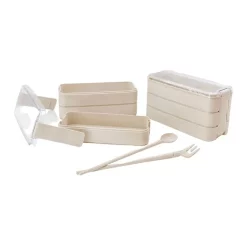 Best deal 🔥 Boutique Baby Designs Bento Box 3 Tiered Wheat ❤️