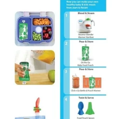 Discount 👍 Cherub Baby On The Go Mini Food Pouches Toucan Blue & Rainforest Green 10 Pack ✨ -Maxwell & Williams Shop unnamed file 300