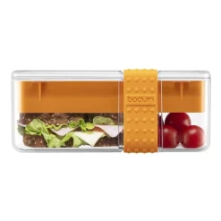 New 😀 Bodum Bistro Lunchbox Plastic With Cutlery Yolk ✨