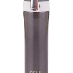 Brand new ๐ฅ Oasis Stainless Steel Flip-Top 450ml Vacuum Flask Gunmetal ๐คฉ