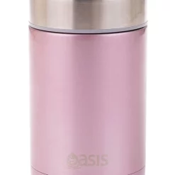 New 😉 Oasis Stainless Steel Vacuum Insulated 450ml Food Flask Blush 🥰