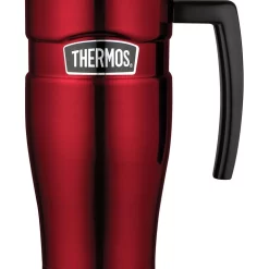 Deals ❤️ Thermos Stainless King Vacuum Insulated 470ml Travel Mug Red 🔥