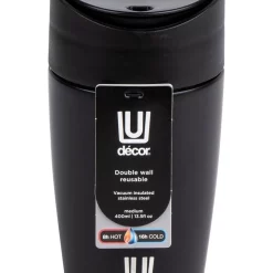 Cheapest ⭐ Decor 400ml Stainless Steel Insulated Double Wall Travel Cup 🎉