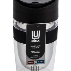Promo 👍 Decor 370ml Tritan/Stainless Steel Double Wall Travel Cup 👍