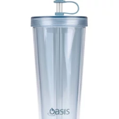 Hot Sale 😀 Oasis Double Wall Smoothie Tumbler With Straw 520ml In Blueberry ⌛