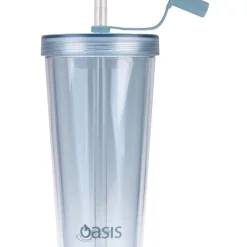 Hot Sale 😀 Oasis Double Wall Smoothie Tumbler With Straw 520ml In Blueberry ⌛ -Maxwell & Williams Shop unnamed file 851
