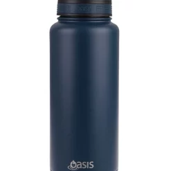 Brand new β Oasis Stainless Steel Double Wall Insulated "Titan" Drink Bottle 1.2L Navy π